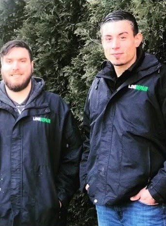 Earlier Loginect team photo wearing branded jackets on Long Island