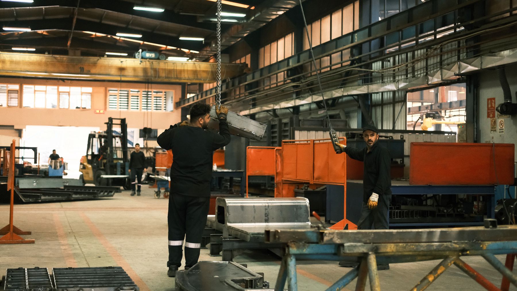 Manufacturing and wholesale operations inside a production environment